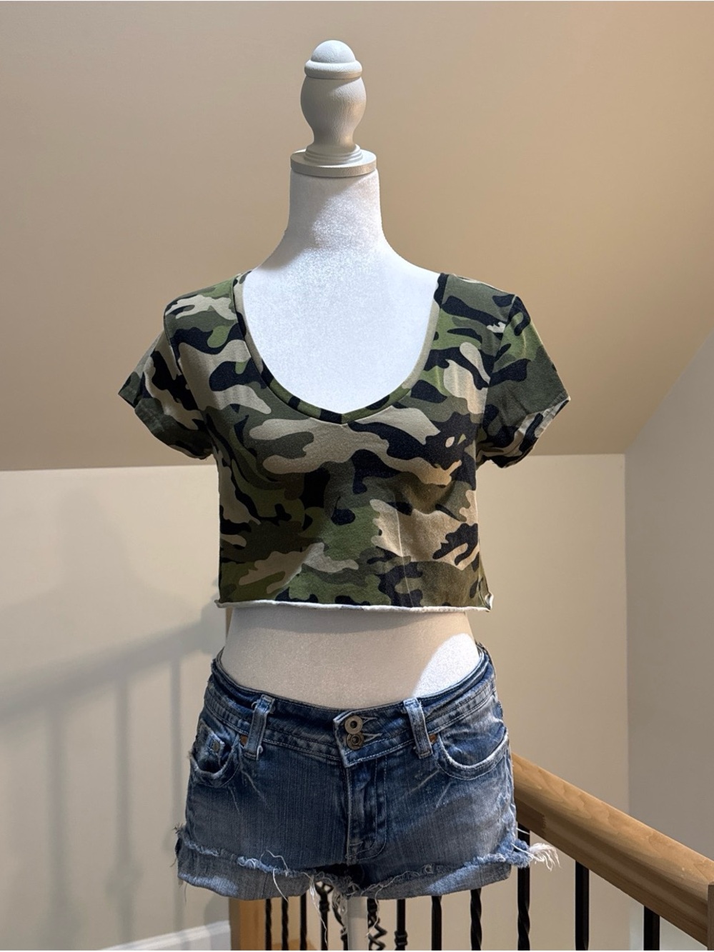 Y2k Camo Crop Top